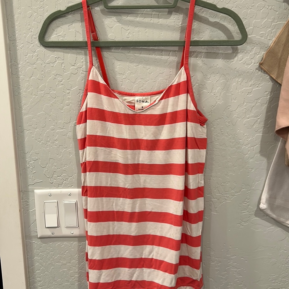 Soma Pink Stripes Shorts Pajama Set - S